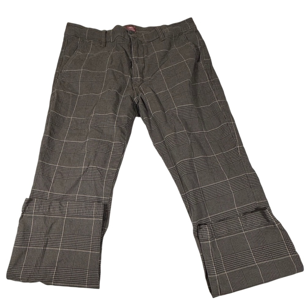 Levi's XX Chino Men's 34x30 Brown Gray Plaid Relaxed Straight Pants 001K5-0042